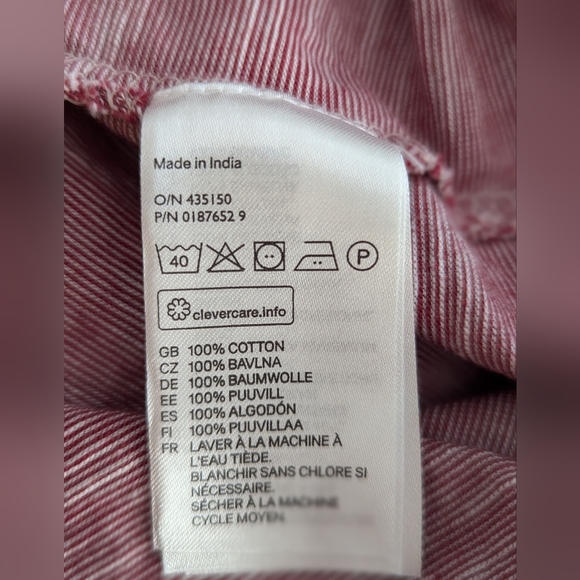 LOGG H&M Mens Hoodie Pullover Long Sleeve Shirt Red Heather Sz Sm EUC - Picture 11 of 15